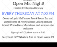 OPEN MIC NIGHT Hosted by Kendra Dawsey